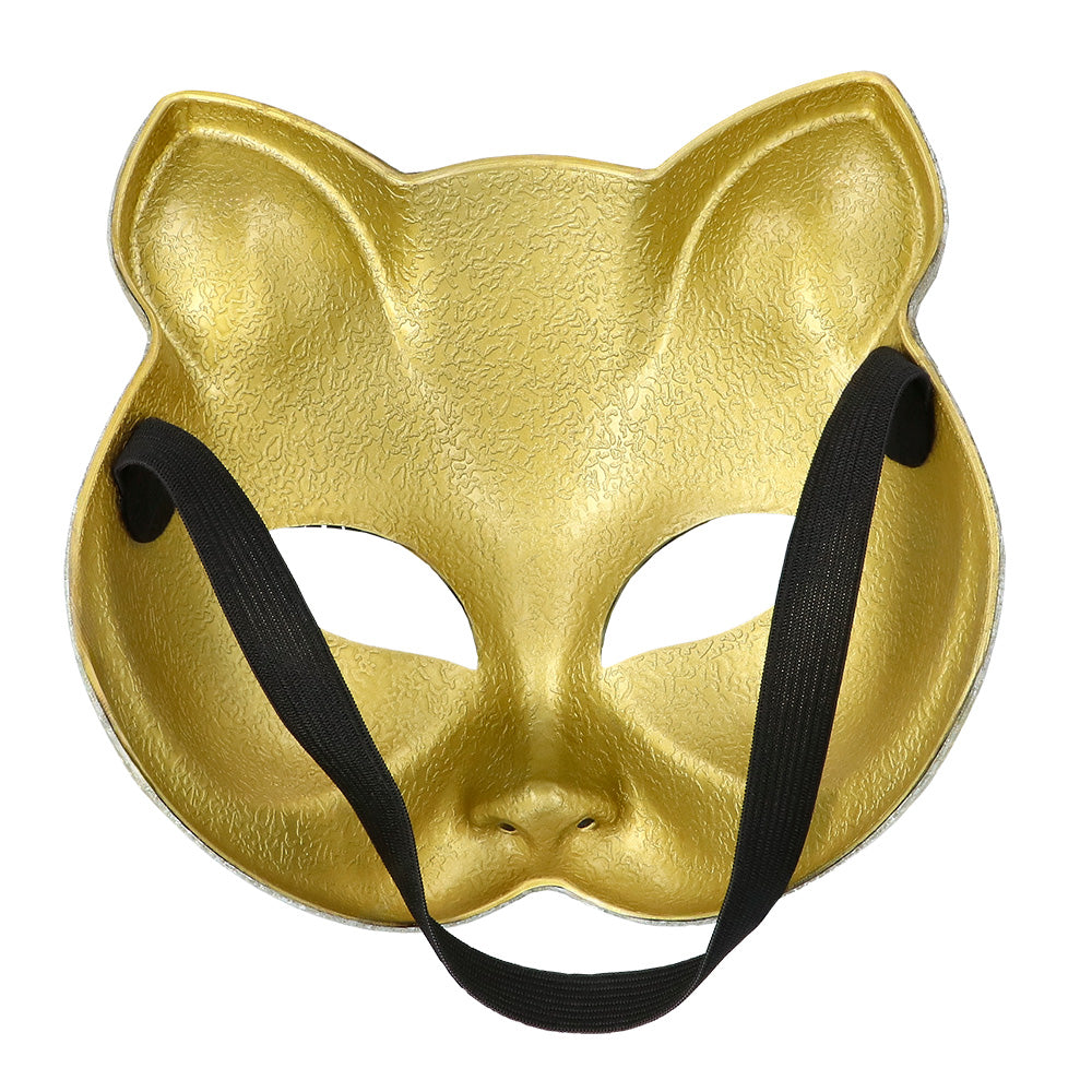 Masque Chat Paillettes Or - Loup Félin Disco Glamour