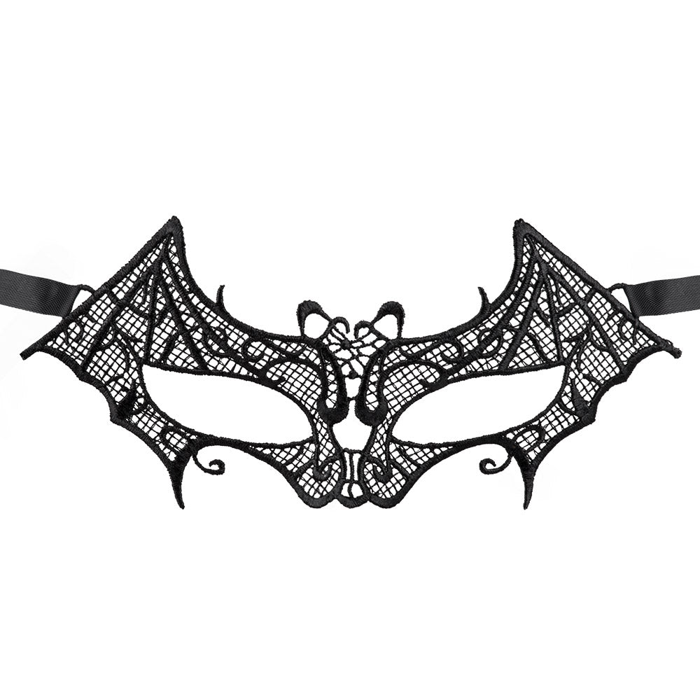 Masque Loup Dentelle Noir Élégant - Accessoire Soirée Mascarade