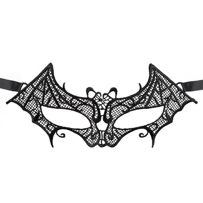 Masque Loup Dentelle Noir Élégant - Accessoire Soirée Mascarade