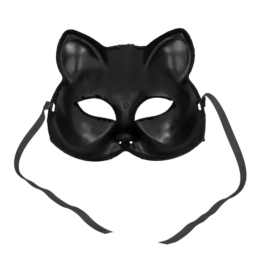 Masque Chat Noir Strass - Accessoire Déguisement Soirée