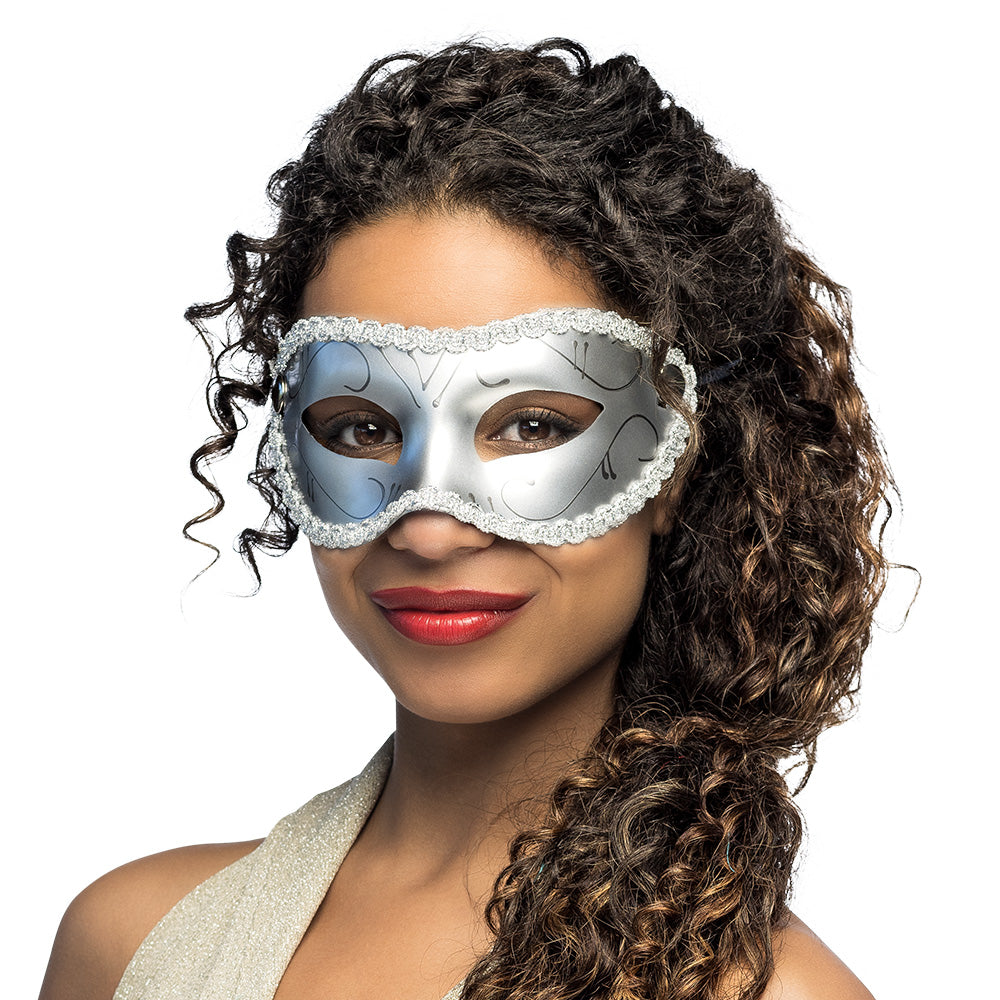 Masque Vénitien Paillettes or - Loup Carnaval Adulte
