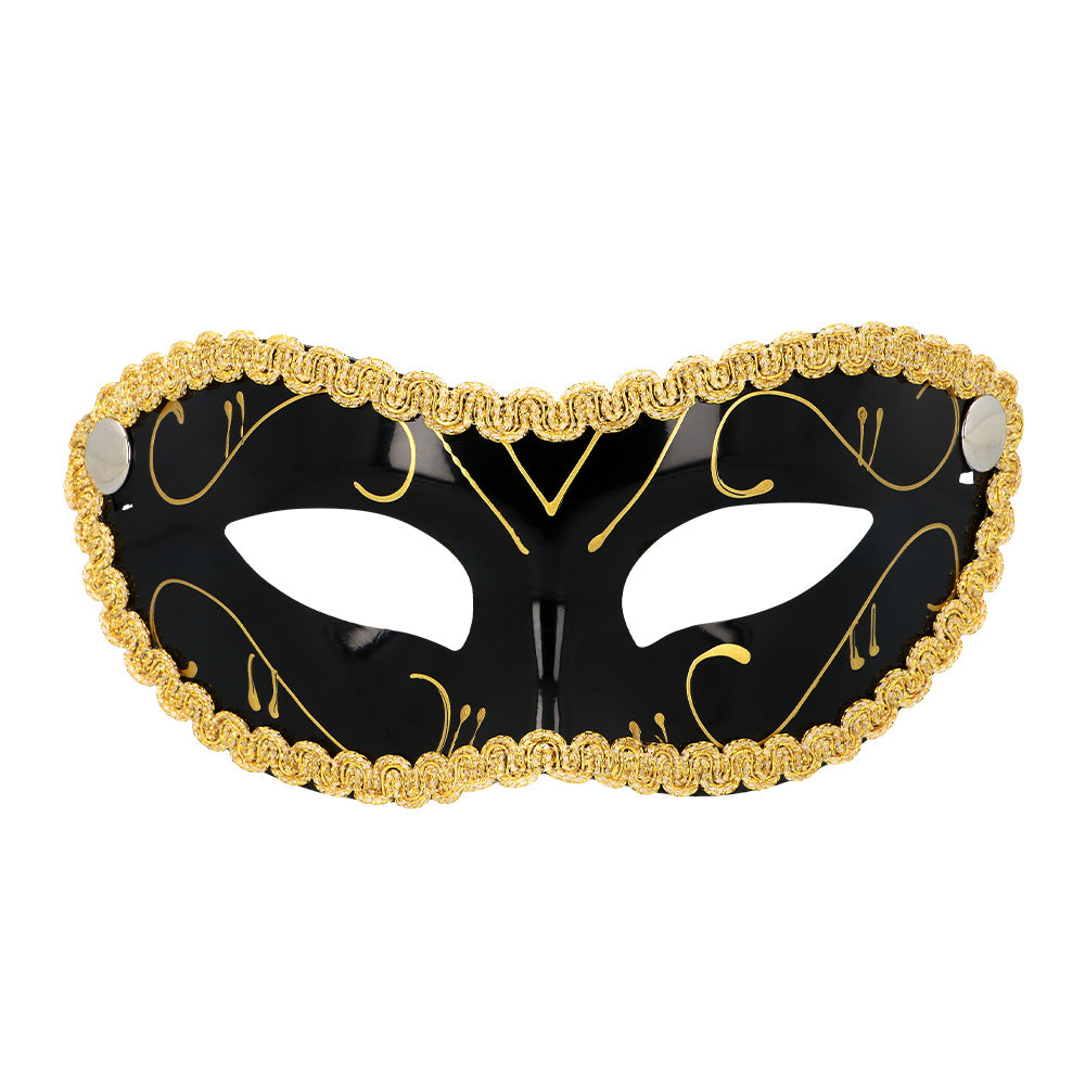 Masque Vénitien Paillettes or - Loup Carnaval Adulte