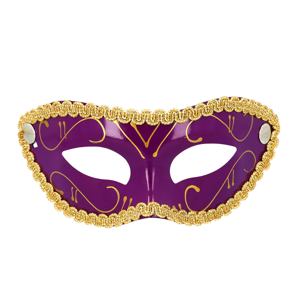 Masque Vénitien Paillettes or - Loup Carnaval Adulte