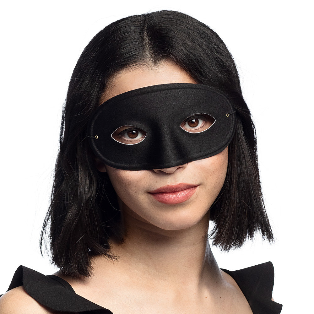 Masque Noir Loup Domino - Accessoire Déguisement Classique