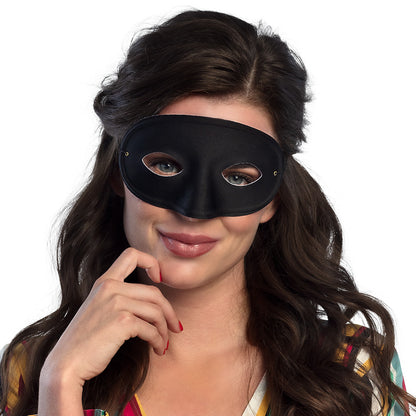 Masque Noir Loup Domino - Accessoire Déguisement Classique