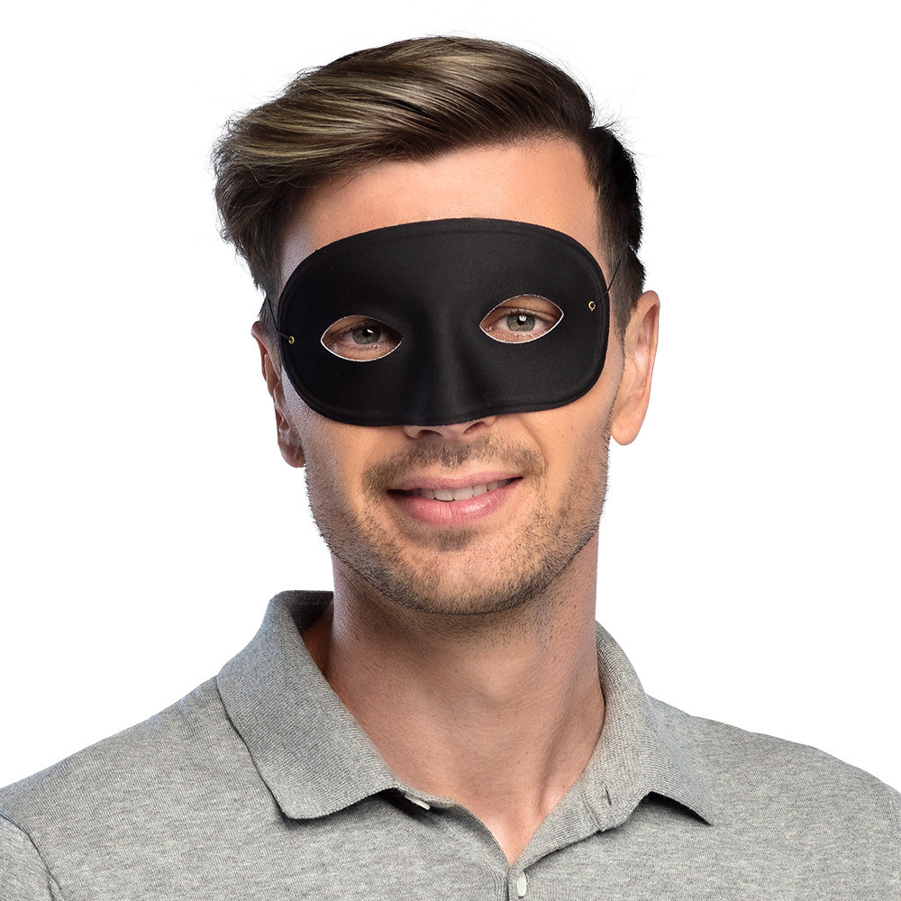 Masque Noir Loup Domino - Accessoire Déguisement Classique