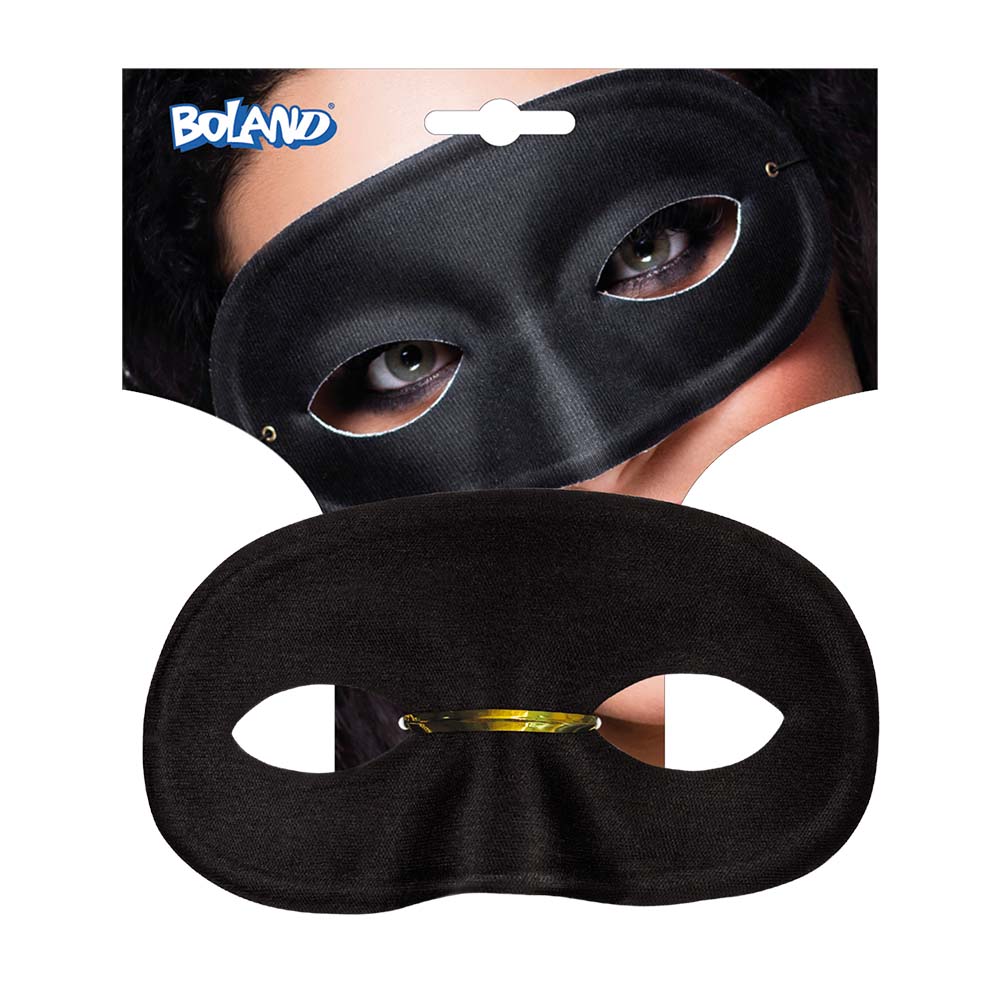 Masque Noir Loup Domino - Accessoire Déguisement Classique