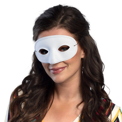 Loup Masque Blanc Vénitien - Accessoire Déguisement Soirée