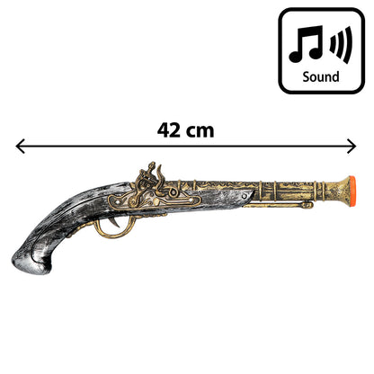 Pistolet Pirate Flintlock 42cm - Son et Accessoire Déguisement