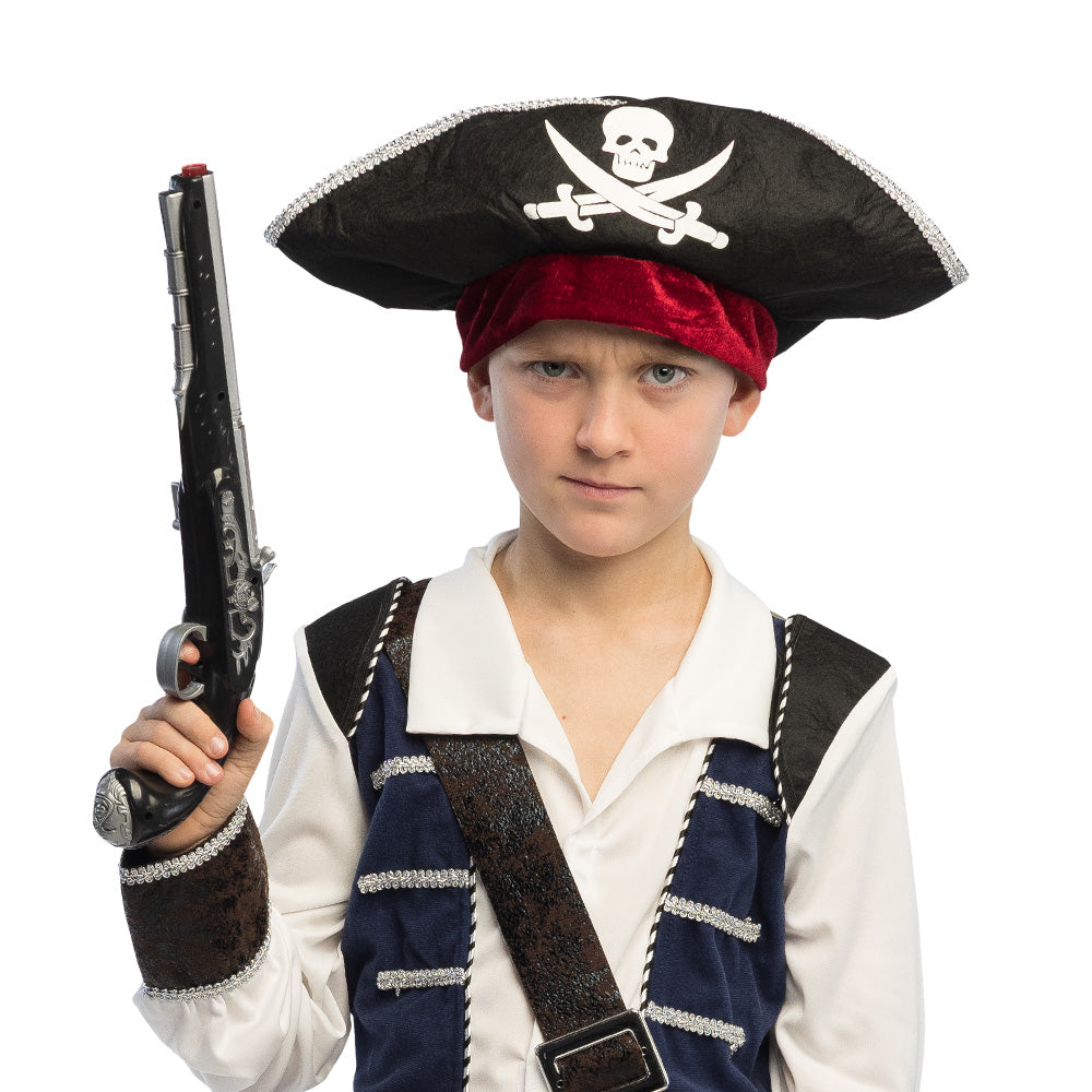 Pistolet Pirate à Flint Sonore 35cm - Accessoire Déguisement Adulte