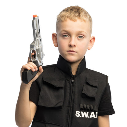Pistolet Révolver S.W.A.T. 25cm Sonore - Accessoire Déguisement