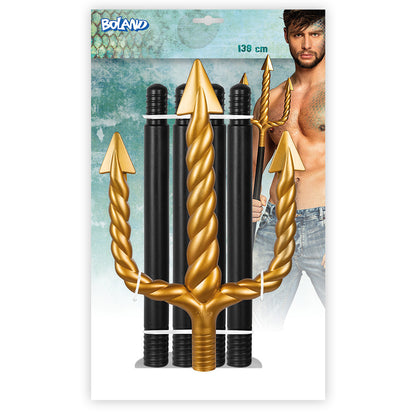 Trident Poseidon Doré 130cm - Accessoire Déguisement Dieu des Mers
