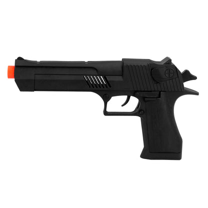 Pistolet Jouet Noir avec Orange - Accessoire Déguisement