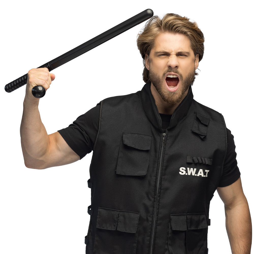 Bâton de Police S.W.A.T - Accessoire de Déguisement Noir