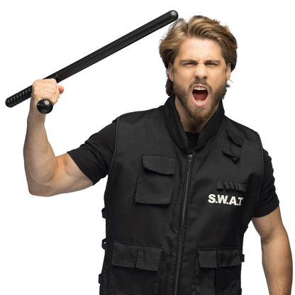 Bâton de Police S.W.A.T - Accessoire de Déguisement Noir