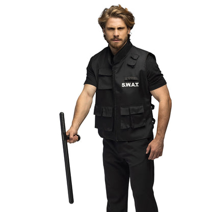 Bâton de Police S.W.A.T - Accessoire de Déguisement Noir