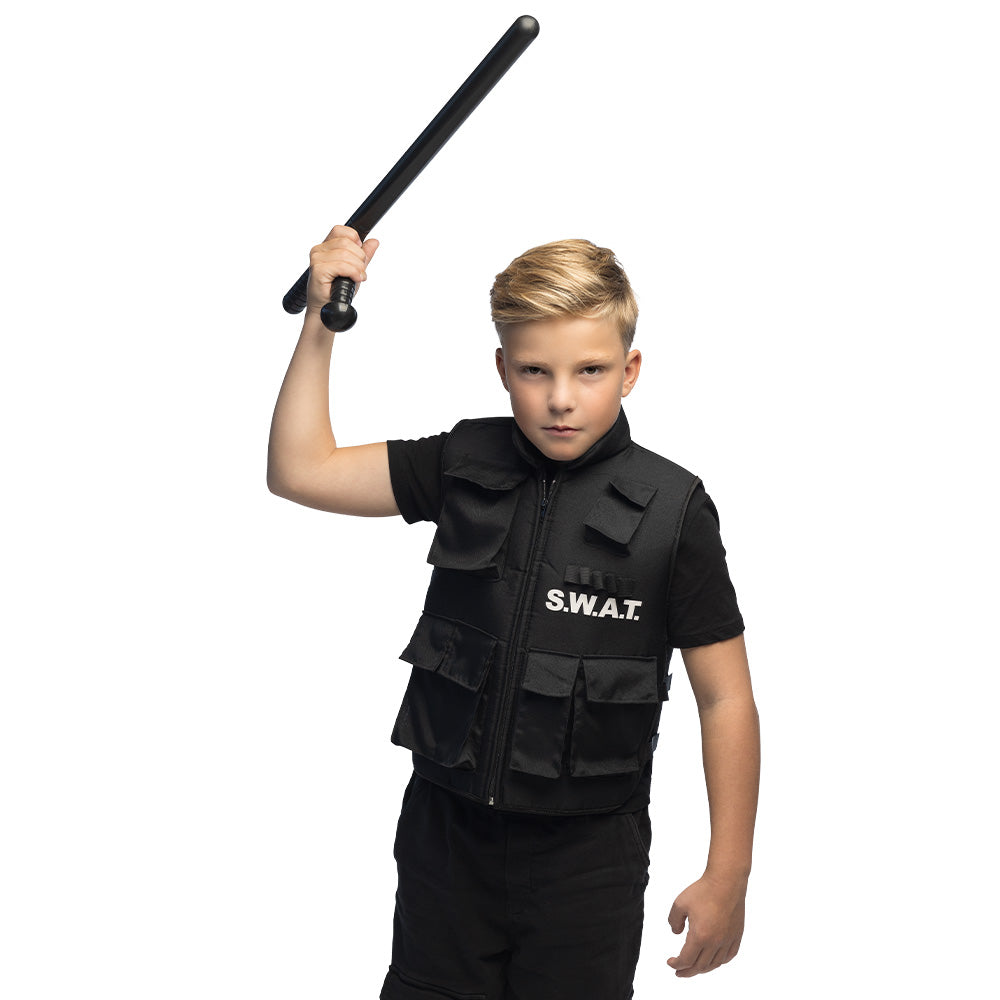 Bâton de Police S.W.A.T - Accessoire de Déguisement Noir