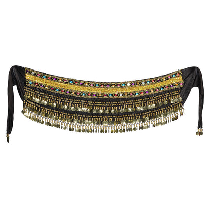 Ceinture Belly Dance Orientale Paillettes Pièces Dorées