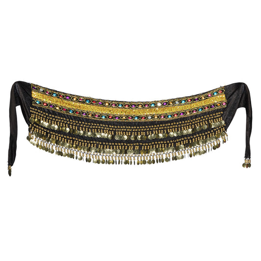 Ceinture Belly Dance Orientale Paillettes Pièces Dorées