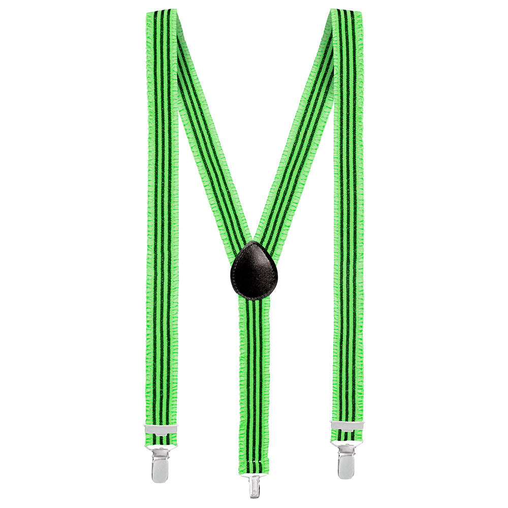 Bretelles Fluo UV Blacklight Vert Néon - Accessoire Soirée