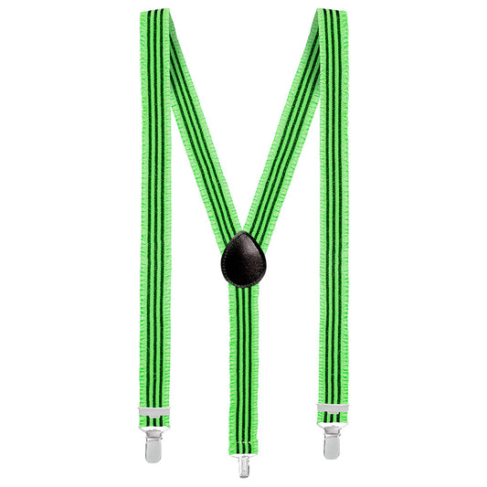 Bretelles Fluo UV Blacklight Vert Néon - Accessoire Soirée