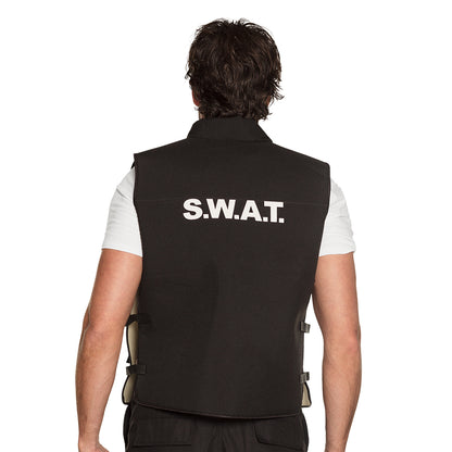 Gilet S.W.A.T. Noir | Costume Agent Tactique Adulte