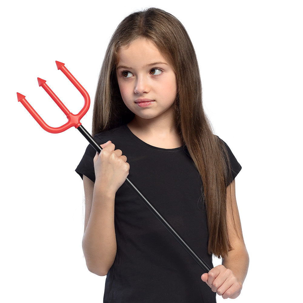 Trident du Diable Rouge et Noir - Accessoire de Déguisement