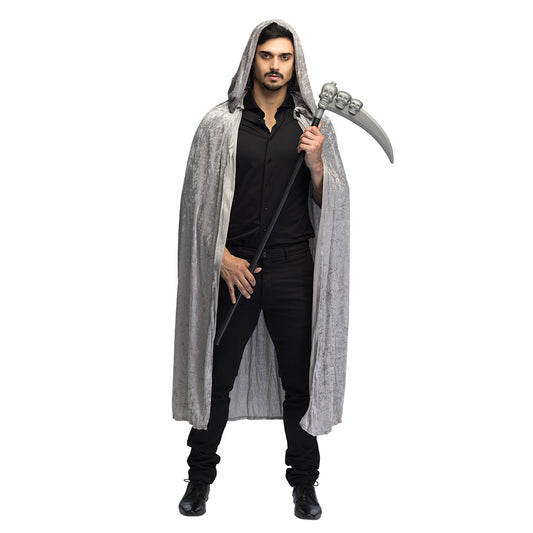 Faux Scythe avec Crânes - Accessoire Déguisement Grim Reaper
