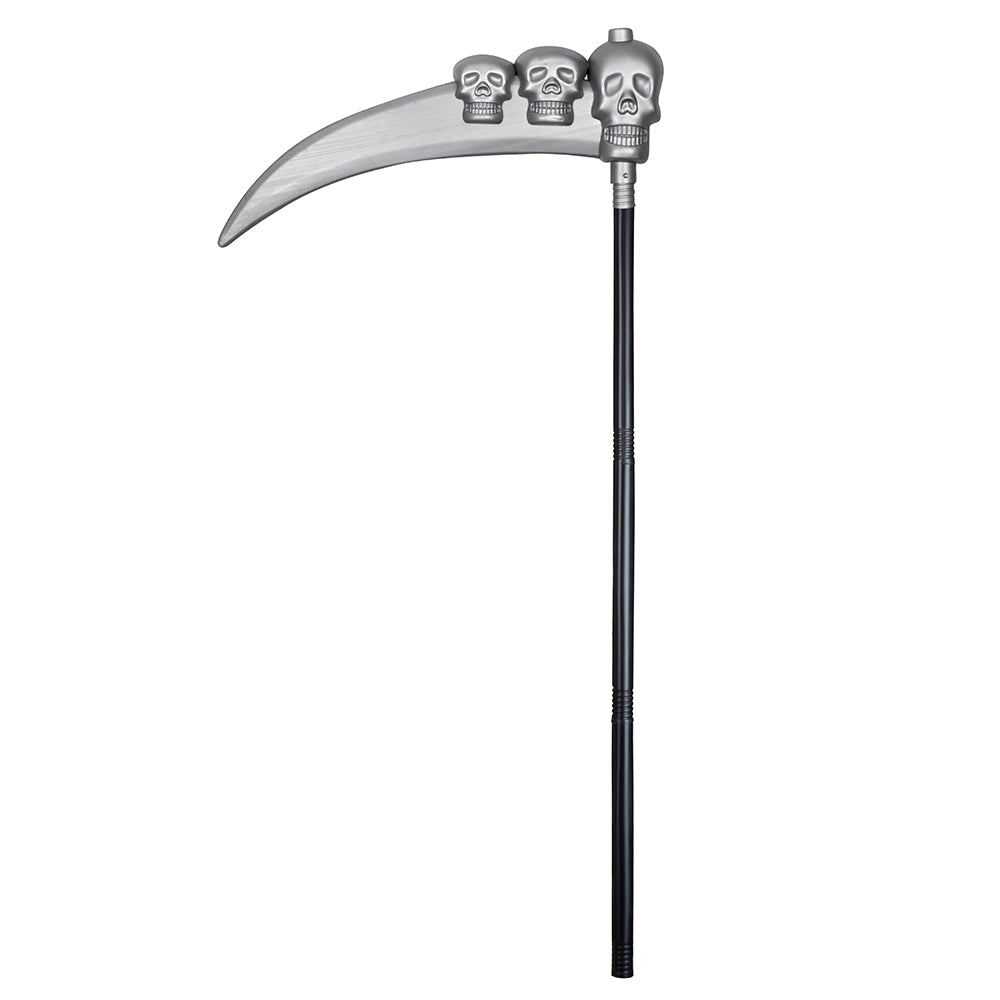 Faux Scythe avec Crânes - Accessoire Déguisement Grim Reaper