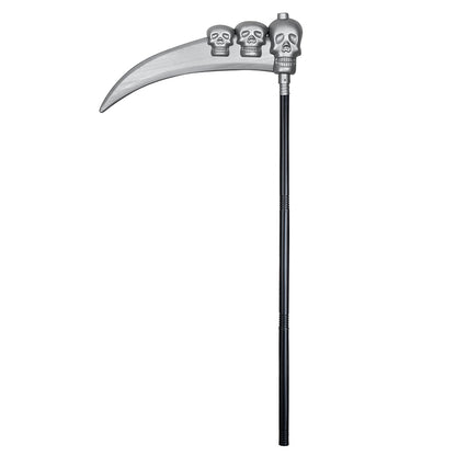 Faux Scythe avec Crânes - Accessoire Déguisement Grim Reaper