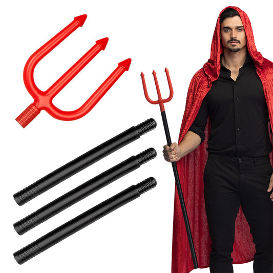 Trident Diable Rouge & Noir - Accessoire Déguisement Demon