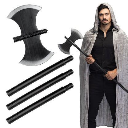 Kit Hache Médiévale et Gourdins - Déguisement Guerrier