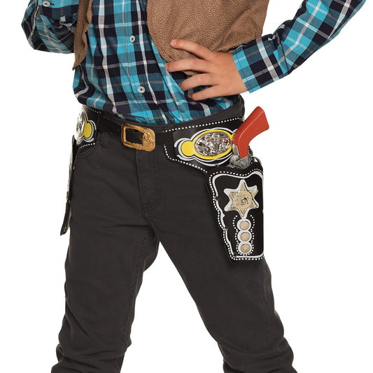 Ceinture et Holster Cowboy Wild West avec Pistolet Enfant
