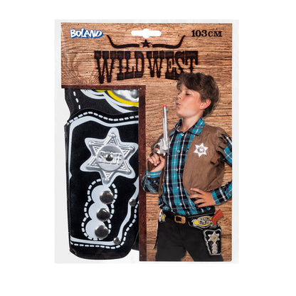 Ceinture et Holster Cowboy Wild West avec Pistolet Enfant
