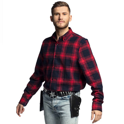Ceinture Sheriff Cowboy Cuir avec Holster Balles Dorées