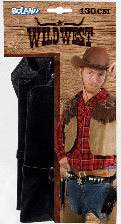 Ceinture Sheriff Cowboy Cuir avec Holster Balles Dorées