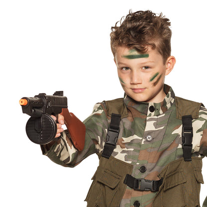 Déguisement Soldat Militaire Enfant avec Pistolet Jouet