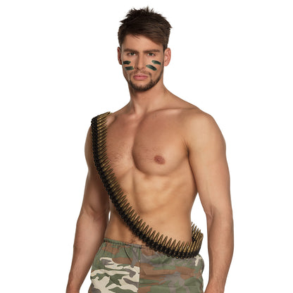 Ceinture Munitions 160cm - Accessoire Militaire Déguisement