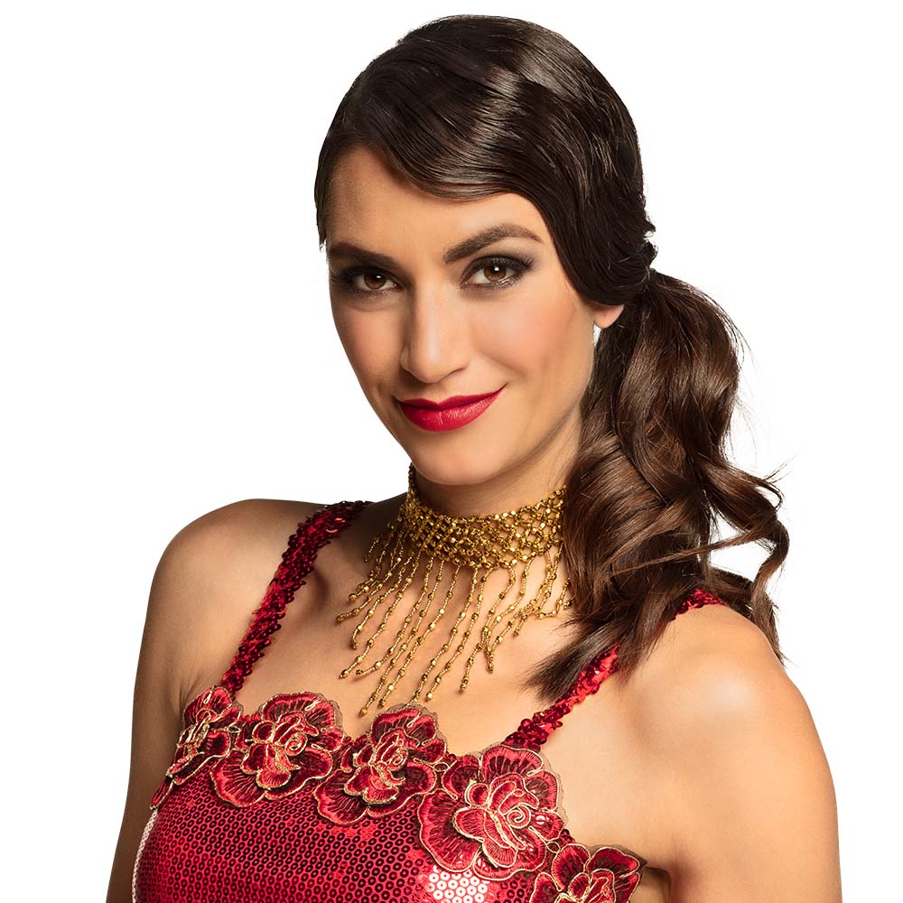 Collier Chaîne Perlée Déguisement Cabaret Glamour