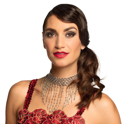 Collier Chaîne Perlée Déguisement Cabaret Glamour
