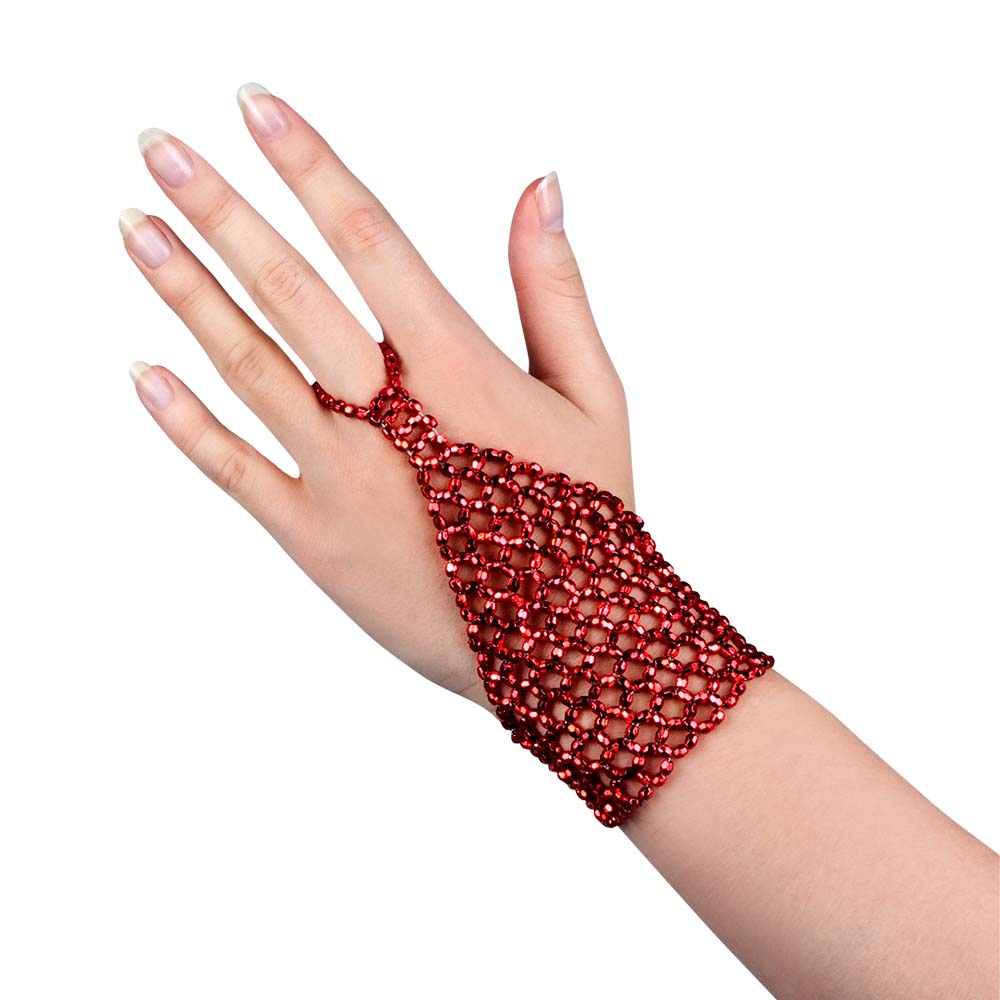 Gants à Perles Ajourés Glamour - Accessoire Danse et Soirée