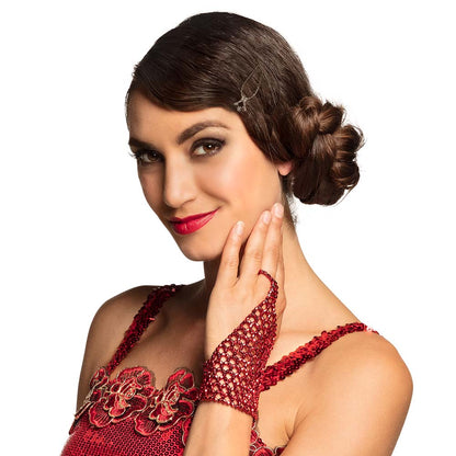 Gants à Perles Ajourés Glamour - Accessoire Danse et Soirée