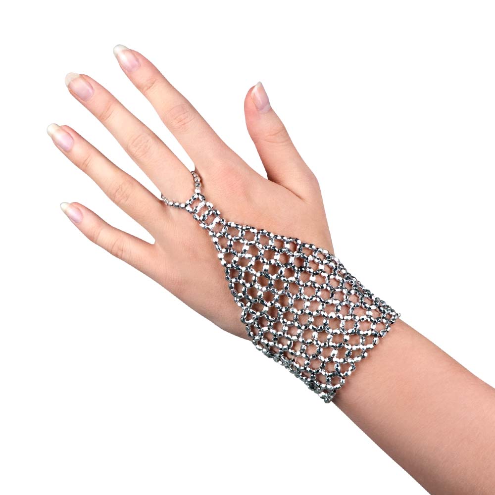 Gants à Perles Ajourés Glamour - Accessoire Danse et Soirée