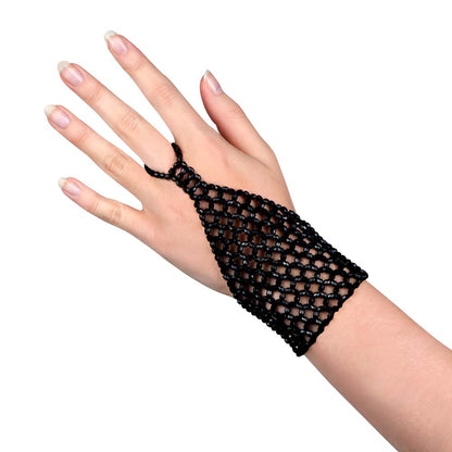 Gants à Perles Ajourés Glamour - Accessoire Danse et Soirée