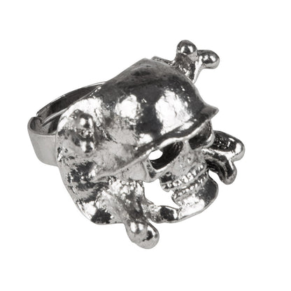 Bague Tête de Mort Gothique Argentée - Lot de 8