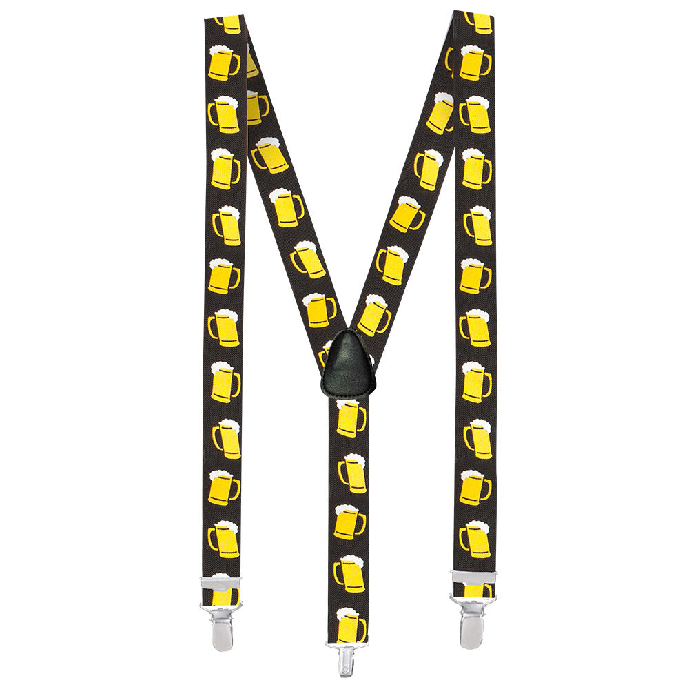 Bretelles Bière Jaune - Accessoire Fête Bavaroise Adulte