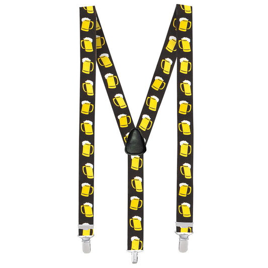 Bretelles Bière Jaune - Accessoire Fête Bavaroise Adulte