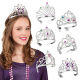 Lot 6 Tiares Princesse Brillantes Colorées - Déguisement Enfant