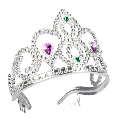 Lot 6 Tiares Princesse Brillantes Colorées - Déguisement Enfant