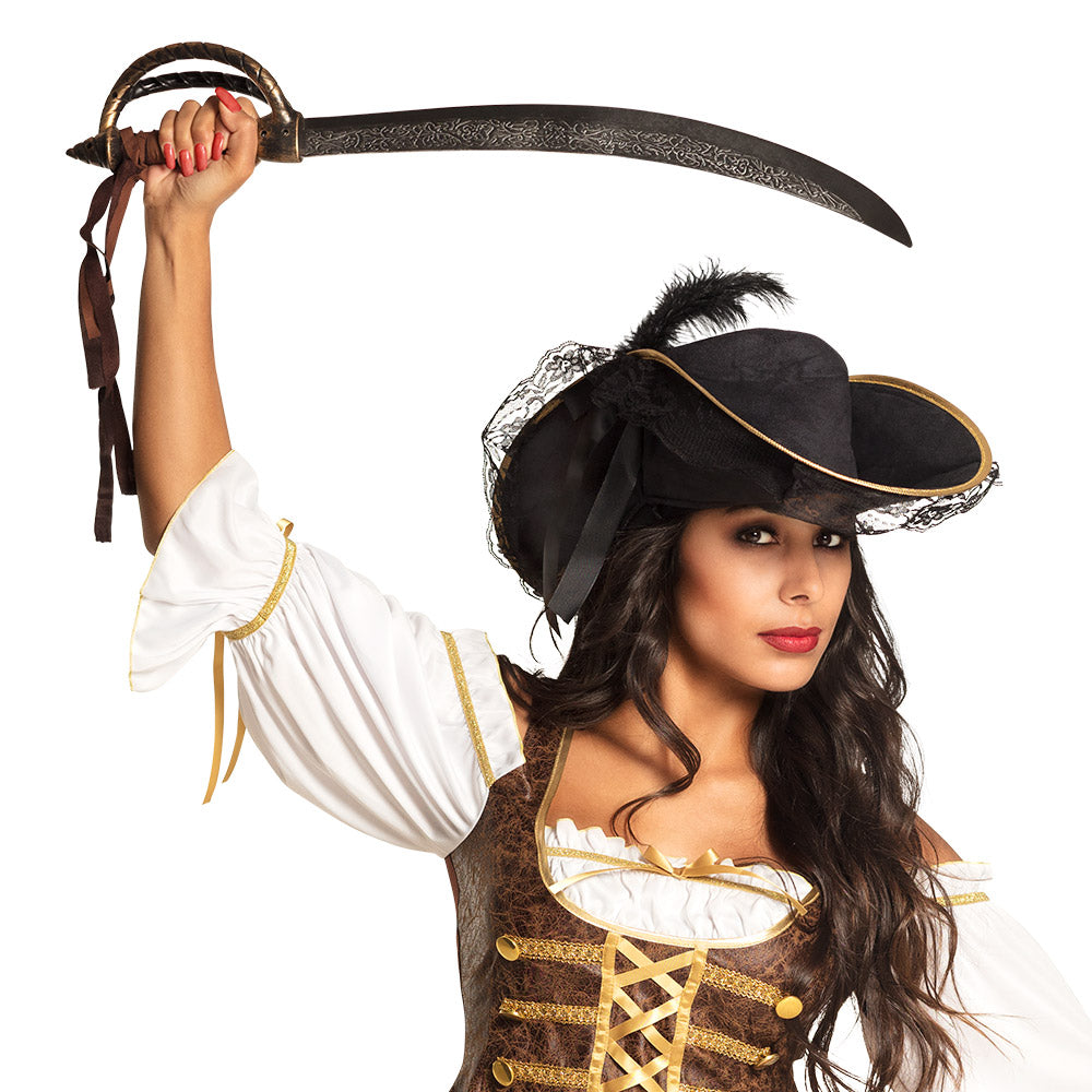 Épée Pirate Cimeterre avec Fourreau - Accessoire Déguisement
